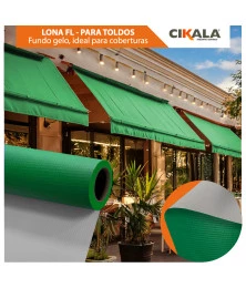 Lona para Toldo Verde Fundo Gelo 1x1,40 M em PVC - Perfeita para Toldos Retráteis e Cortinas
