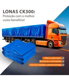Lona CK300 Azul Para Caminhão Pequeno Porte Caminhonete