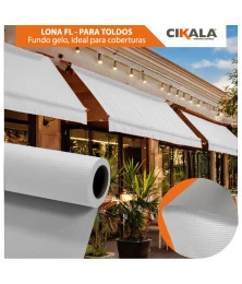 Lona para Toldo Branco Fundo Gelo 1x1,40 M em PVC - Perfeita para Toldos Retráteis e Cortinas