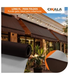 Lona para Toldo Marrom Fundo Gelo 1x1,40 M em PVC - Perfeita para Toldos Retráteis e Cortinas
