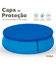 Capa para Piscina Redonda Inflável - Proteção contra Sujeira, Poeira e Folhas
