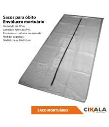 Saco Mortuário Mortalha Com Zíper em Polietileno Pediátrico