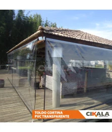 Toldo Cortina Retrátil Plástico PVC Transparente