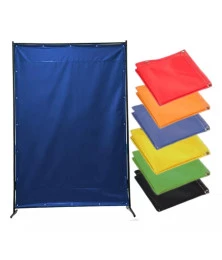 Cortina de Solda Azul M2 - Proteção contra Faíscas, Radiação e Calor