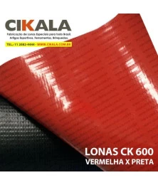 Lona para Brinquedos Infláveis Vermelha 1x1,40 M Pula Pula Escorredor Emborrachada CK600 Micras