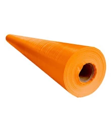 Lona em Polietileno CK300 Micras Laranja 01X2,06 M - Proteção e Forração por Metro para Construção Civil