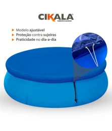 Capa para Piscina Redonda Inflável - Proteção contra Sujeira, Poeira e Folhas