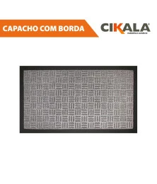 Tapete Capacho Antiderrapante Cinza 69x39cm - Ideal para Sua Porta de Entrada