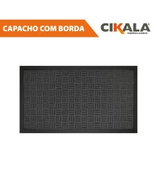 Tapete Capacho Antiderrapante Preto 69x39cm - Ideal para Sua Porta de Entrada