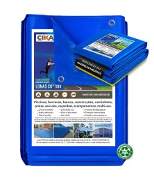 Lona para Cobertura Impermeável Azul CK300 Micras - Telhado Obra Festa Barraca Buffet
