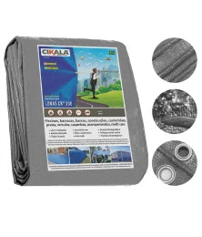 Lona para Cobertura Impermeável Cinza CK300 Micras - Telhado Obra Festa Barraca Buffet