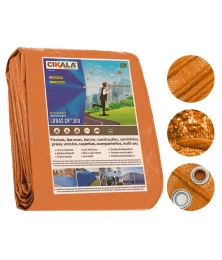Lona para Cobertura Impermeável Laranja CK300 Micras - Telhado Obra Festa Barraca Buffet