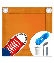 Capa de Segurança para Piscina CKP550 Laranja + Kit de Instalação - Suporta Peso, Evita Quedas e Acidentes