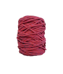 Corda Poliéster 5mm Vermelha e Azul Trançada Rolo 1/2KG Multiuso Resistente para Amarração