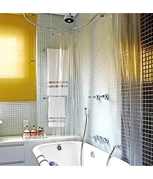 Cortina Box Banheiro PVC Transparente 2.80x2.00 M+Presilhas
