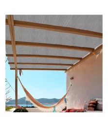 Forro de Tela Sombreamento Cinza para Pergolado 90% Sombreamento Proteção UV - Cobertura Áreas Externas Gourmet