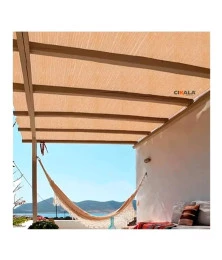 Forro Tela para Pergolado Areia Shade 90 % Sombreamento Proteção UV - Cobertura Áreas Externas Gourmet