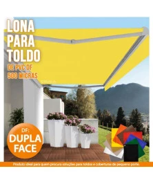 Lona DF Dupla Face Amarela PVC Vinil Espessura 500 Micras