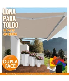 Lona DF Dupla Face Areia PVC Vinil Espessura 500 Micras