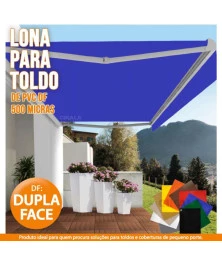 Lona DF Dupla Face Azul PVC Vinil Espessura 500 Micras