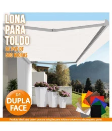 Lona DF Dupla Face Branca PVC Vinil Espessura 500 Micras