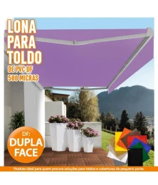 Lona DF Dupla Face Lilás PVC Vinil Espessura 500 Micras