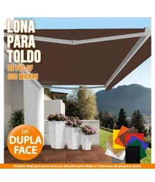 Lona DF Dupla Face Marrom PVC Vinil Espessura 500 Micras