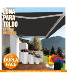 Lona DF Dupla Face Preta PVC Vinil Espessura 500 Micras