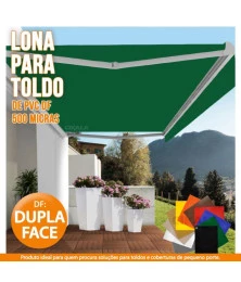 Lona DF Dupla Face Verde PVC Vinil Espessura 500 Micras