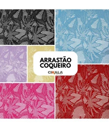 Tecido Renda com Coqueiros 01x1,50 M - Um Toque de Elegância para Looks Modernos e Refinados