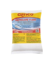 Cloro Pastilha Estabilizado Múltipla Ação 3 em 1 200gr Genco