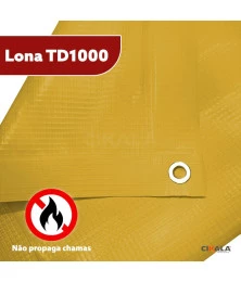 Lona para Eventos Amarela TD1000 - Proteção e Segurança para Toldos, Festas, Feiras e Shows