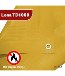 Lona para Eventos Amarela TD1000 - Proteção e Segurança para Toldos, Festas, Feiras e Shows