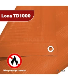 Lona para Eventos Laranja TD1000 - Proteção e Segurança para Toldos, Festas, Feiras e Shows