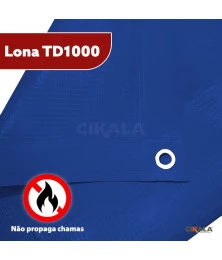 Lona para Eventos Azul TD1000 - Proteção e Segurança para Toldos, Festas, Feiras e Shows
