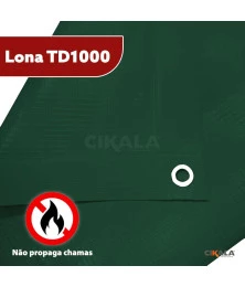 Lona para Eventos Verde TD1000 - Proteção e Segurança para Toldos, Festas, Feiras e Shows