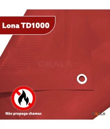 Lona para Eventos Vermelha TD1000 - Proteção e Segurança para Toldos, Festas, Feiras e Shows