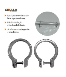 Kit Ilhós Cromado para Cortinas em PVC – Durabilidade e Acabamento Impecável