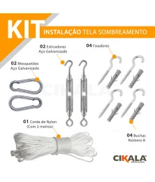 Kit para Instalação Tela Shade Sombreamento