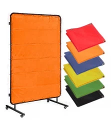 Cortina de Solda Laranja M2 - Proteção contra Faíscas, Radiação e Calor