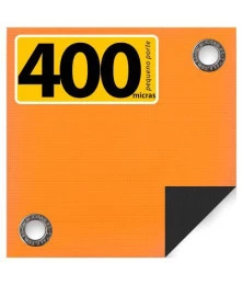 Lona de Caminhão laranja x Preta CK400 Micras PVC - Proteção Caminhonetes Carretinhas