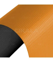 Lona Antichama Impermeável Laranja x Preta 1,40x1 M CK400 Micras Cobertura Caminhão