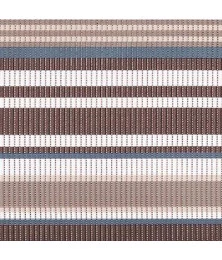 Tapete Passadeira Listras Marrom x Azul Larg 43 cm x 01 M