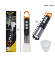 Lanterna Led Recarregável Sabre De Luz Longo Alcance com Abajur Descartável