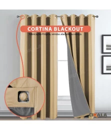 Cortina Blackout Palha Maitê - Privacidade e Bloqueio Total de Luz para Sua Casa