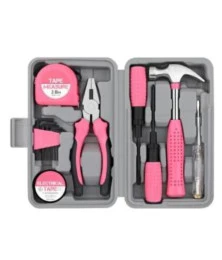 Kit de Ferramentas com 7 Peças Maleta de Ferramentas Portátil para Pequenos Reparos