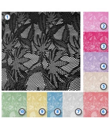 Tecido Renda com Coqueiros 01x1,50 M - Um Toque de Elegância para Looks Modernos e Refinados