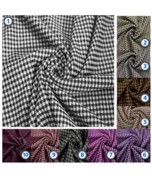 Tecido Malha Quadriculado Xadrez 01x1,45 M -  Ideal para Vestidos, Blusas e Saias