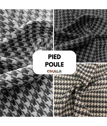 Tecido Pied Poule 01x1,60 M - O Padrão Clássico para Confecção de Roupas Elegantes e Confortáveis