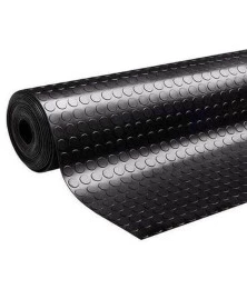 Piso Moeda Vinílico 2x1 M Preto Academia Antiderrapante